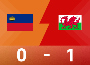 Informe del partido europeo mundial: James gana de un solo golpe, Gales vence por poco a Liechtenstein 1-0