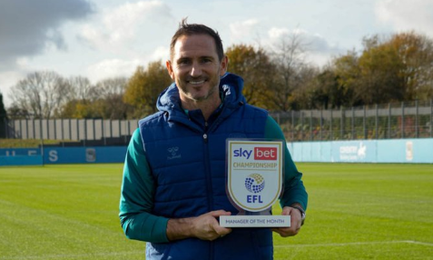 ¡5 victorias en 6 partidos y 18 goles marcados! Oficial: Lampard nombrado mánager del campeonato del mes de octubre